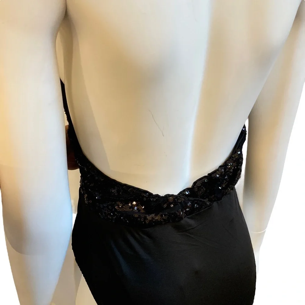 NWT SHINESTAR Black Sequins Bodysuit, Size Large - Picture 5 of 12